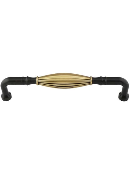 Tuscany Cabinet Pull - 7 inch Center-to-Center in Dark Antique Brass.
